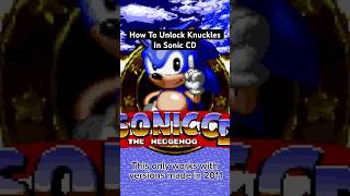 How To Unlock Knuckles In Sonic CD #sonic #soniccd