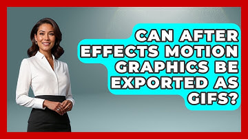 Can After Effects Motion Graphics Be Exported as GIFs? | Design Tool Unlocked News