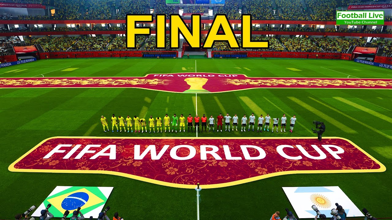 Brazil vs Argentina Final World Cup 2022 Qatar Full Match eFootball PES Gameplay
