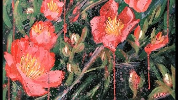 Sunny Days Ahead - Yuletide Camellia -Timelapse art video by HSIN LIN ART /@Helloinnerpeace /Floral