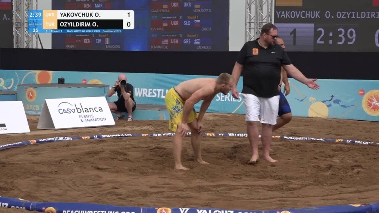Oleksii YAKOVCHUK (UKR) vs. Omer OZYILDIRIM (TUR) • B | Round 1 • Men's BW 90Kg