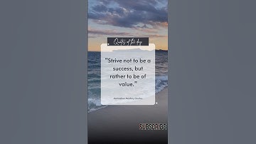 Strive not to be a success, but rather to be of value| Motivation Mastery Quotes #motivation #life