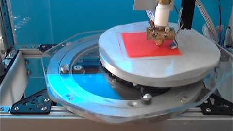 Polar-Scara: Test Printing a pyramid - experimental - not for practical use.