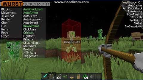 Wurst Hacked client For minecraft 1.11.2!!