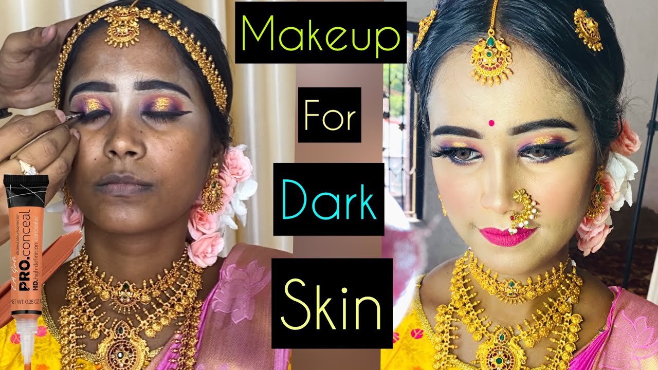 How to do Makeup on Dusky Skin💄Bridal Makeup Look for Dark and Dusky