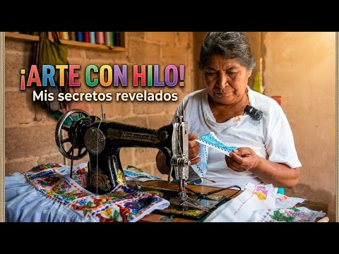 Meet a very HARDWORKING WOMAN in the Sierra de Puebla, incredible embroidery for a living