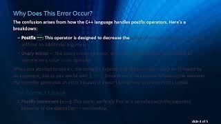 Understanding C+ +  Operator Overloading: Why x- Results in a Compilation Error