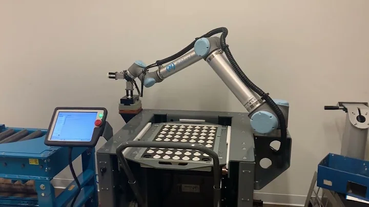 Quality inspection cobot application by Universal Robots UR10 cobot and ProFeeder from EasyRobotics