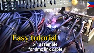 Paano mag-assemble ng XLR link cable/for dmx 512 |nja features