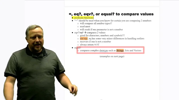 14 - The Various Equals in Scheme (=, eq?, eqv? or equal? to compare values)