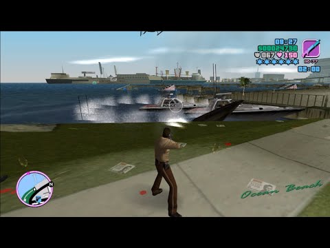GTA Vice City Boatyard Rampage + Six Star Wanted Level Escape