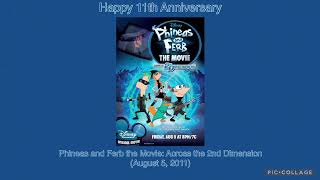 Happy 11Th Anniversary Phineas And Ferb The Movie Across The 2Nd Dimension
