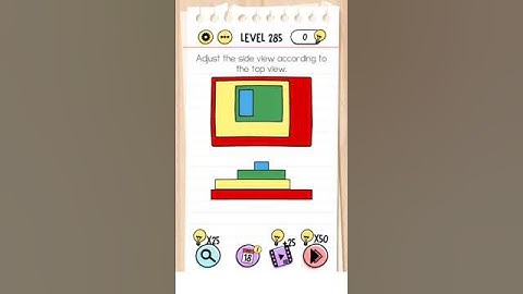 Brain Test Level 285 || I Adjust The Side View According To The Top View.