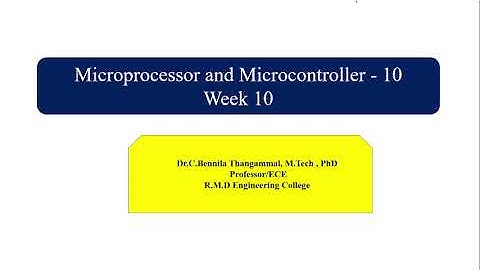NPTEL Assignment  Solution : Microprocessor & Microcontroller - 10