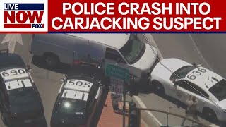 Crazy police chase: Suspect carjacks 3 vehicles during high-speed pursuit in LA | LiveNOW from FOX