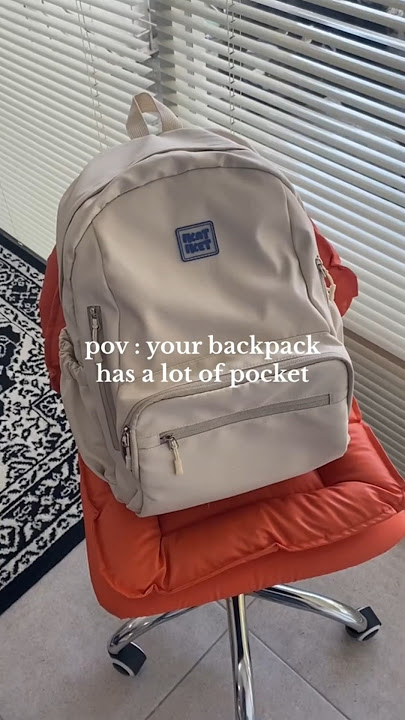Senengnya punya ransel yang banyak kantongnya🤎✨️ #backpack #shorts