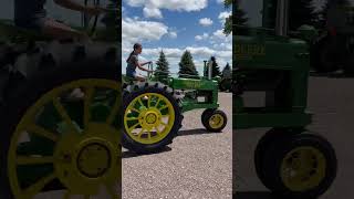 Cora on the 36 A John Deere