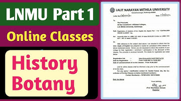 Lnmu part 1 online classes schedule 2021