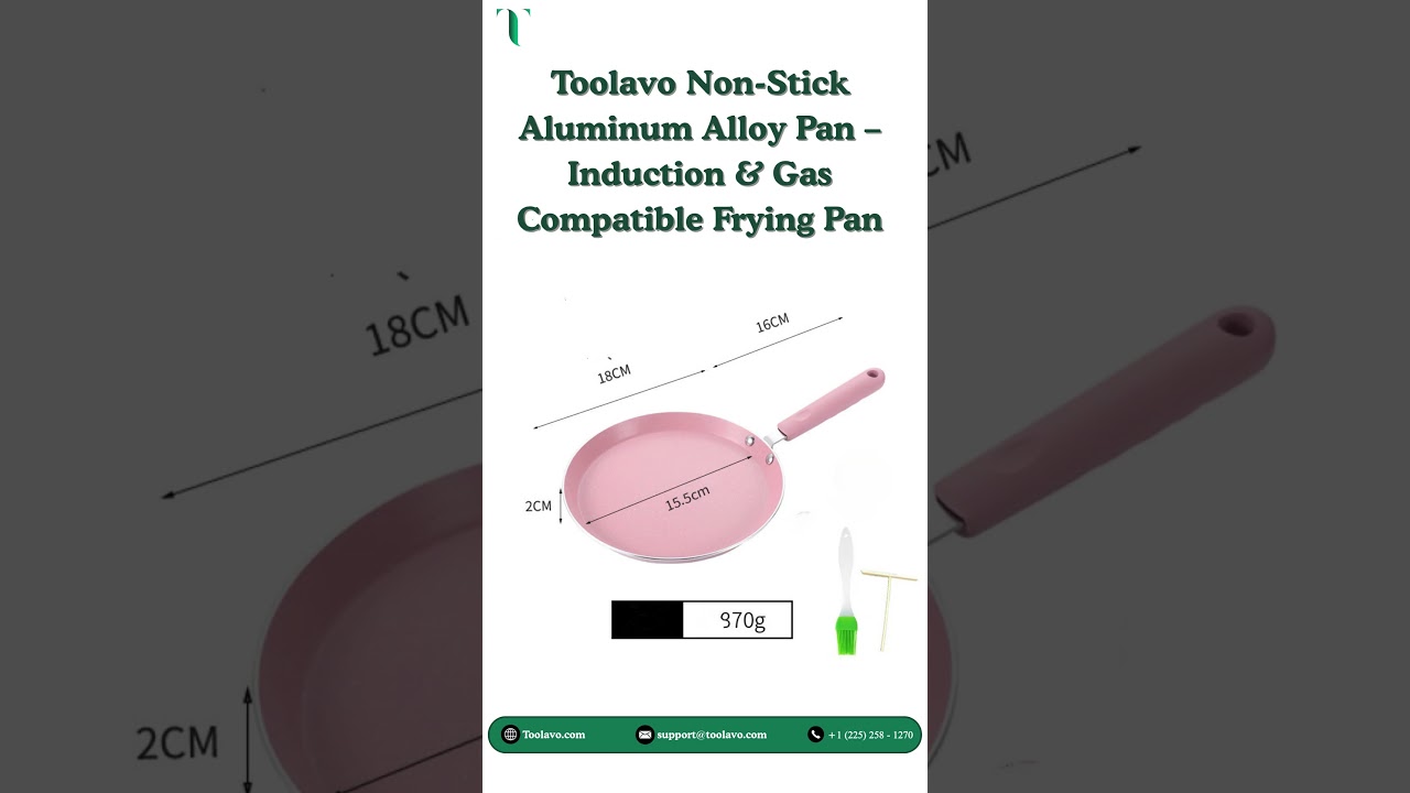 Toolavo Non-Stick Aluminum Alloy Pan | Induction & Gas Compatible Frying Pan 