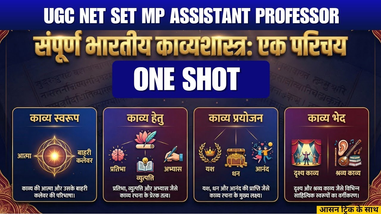 सम्पूर्ण काव्य शास्त्र #काव्य स्वरूप।काव्य।हेतु।काव्य प्रयोजन।काव्य भेद#One sho।जादुई ट्रिक के साथ