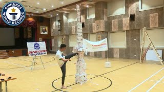 World's TALLEST House of Cards in 24 hours! | Guinness World Records