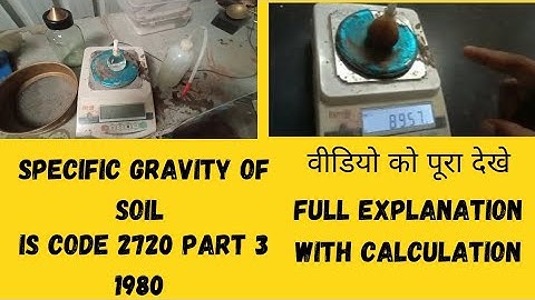 Soil Specific gravity test of Soil by pycnometer Method As per is Code 2720 Part 3