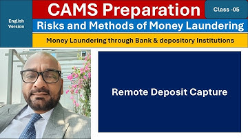 Money Laundering Through Remote Deposit Capture(RDC)