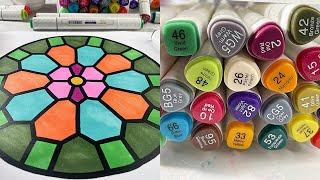 ASMR Mandala Coloring 🎨 Scratchy Marker Sounds