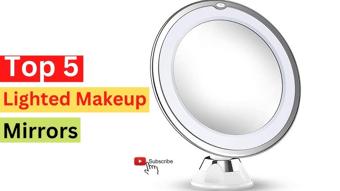 Fancii LED Lighted Magnifying Makeup Mirror with Double-Sided 1x/ 10x  Magnification, Rechargeable and Adjustable Brightness, Large Tabletop  Vanity