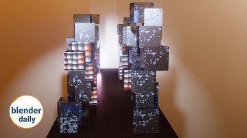 Project SciFi Reactor: The crate piles [2/9] | Blender Geonodes Daily, tip 96