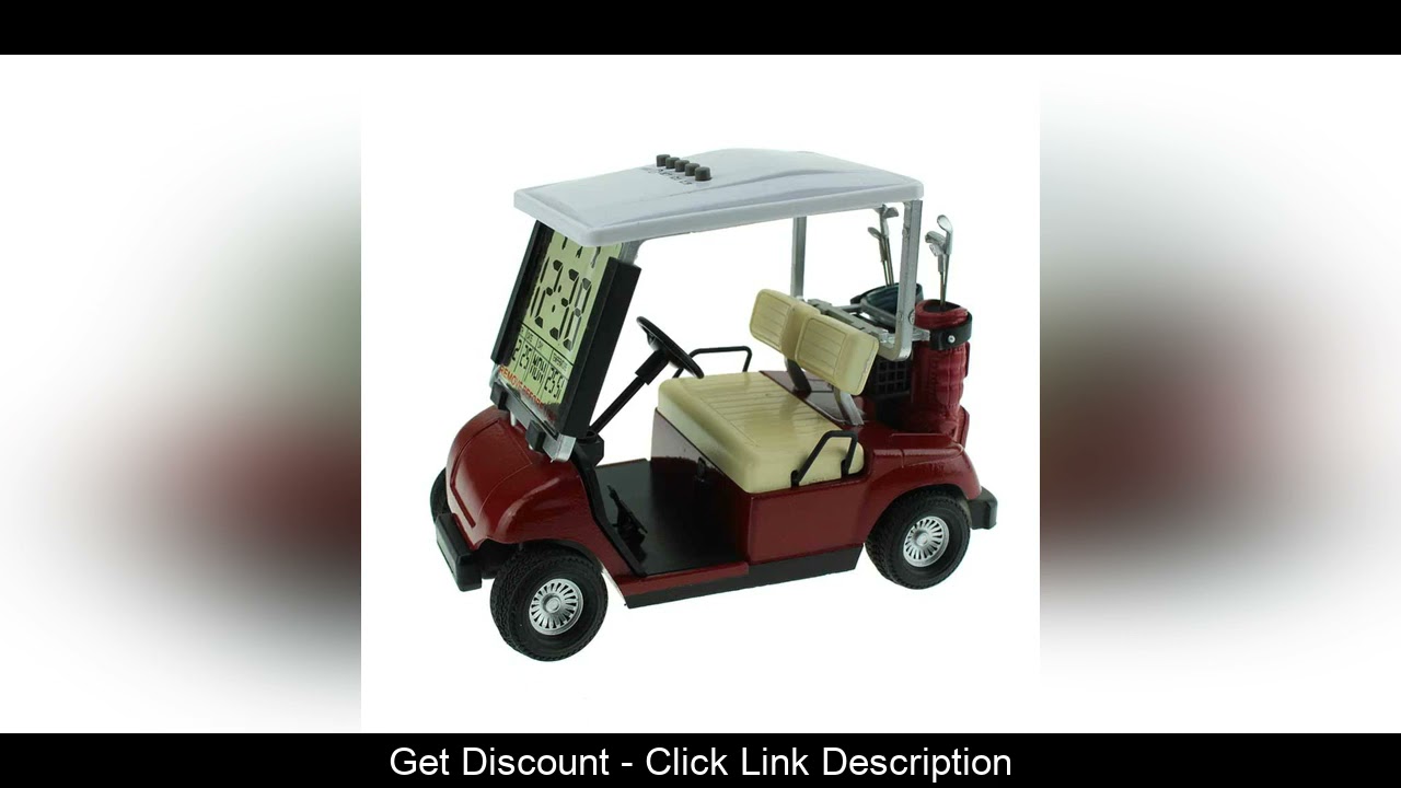 Best CRESTGOLF Mini Golf Cart  Alarm Clock  LCD Digital Date Display Perfect Gift  Desk Decoration