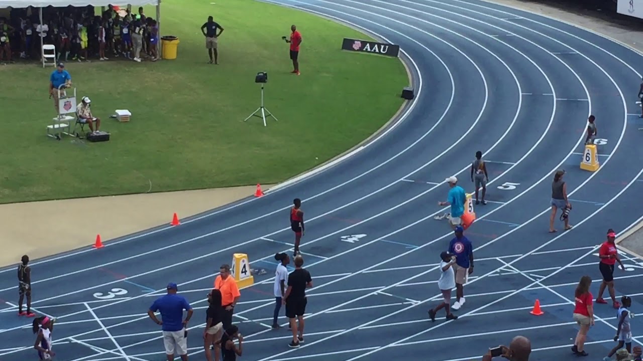 Zamari Purifoy 2019 AAU Junior Olympics 10yo boys 400m Finals YouTube