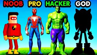 NOOB vs PRO vs HACKER En SUPERHERO LEAGUE screenshot 2