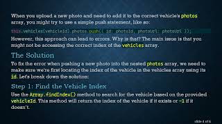 How to Properly Push a Photo to an Array Within an Array in JavaScript