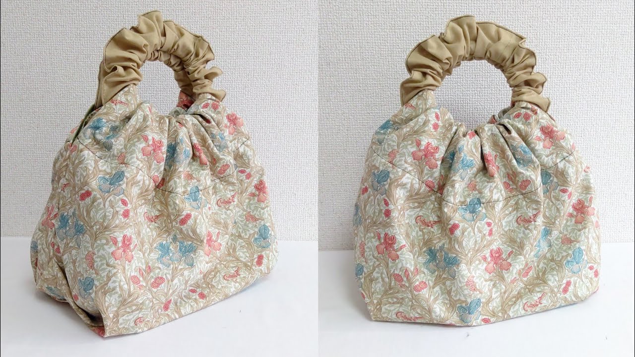 シュシュ バッグの作り方【DIY】Scrunchie Bag Tutorial. - YouTube