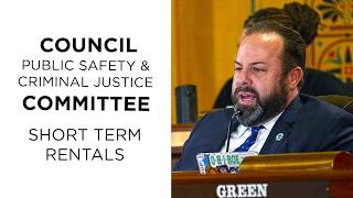 Council Public Safety and Criminal Justice Committee: Short-Term Rentals 4/21/26