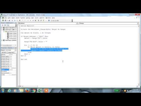 Excel 2013 Tutorial#82 Bills and Coins Example Program