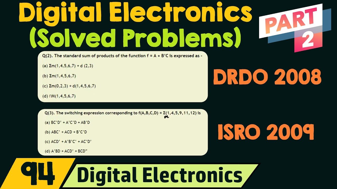 Digital Electronics Previous Year Solution of DRDO & ISRO (Part 2)