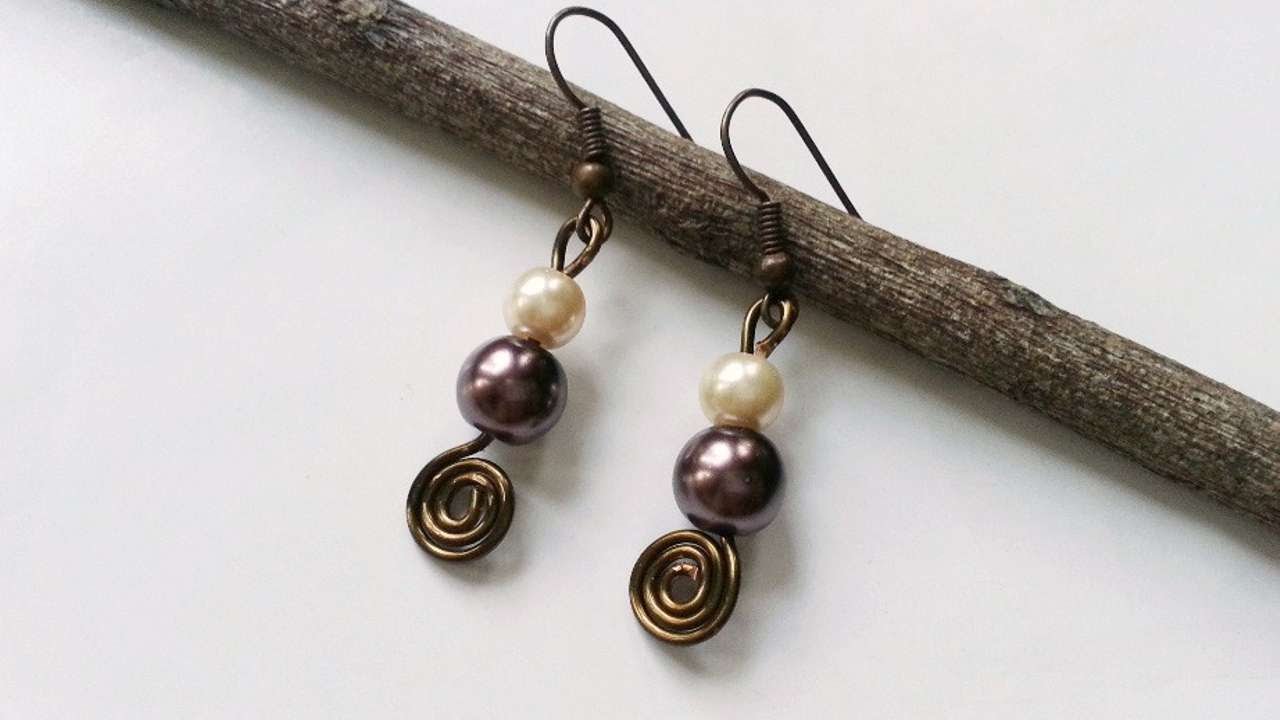How To Create Swirl And Bead Earrings - DIY Style Tutorial ...