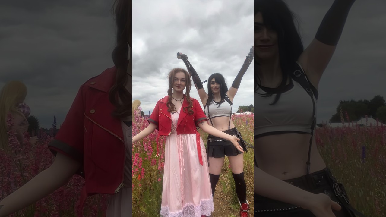 🌼Aerith and Tifa S&M dance🌼 final fantasy cosplays #shorts