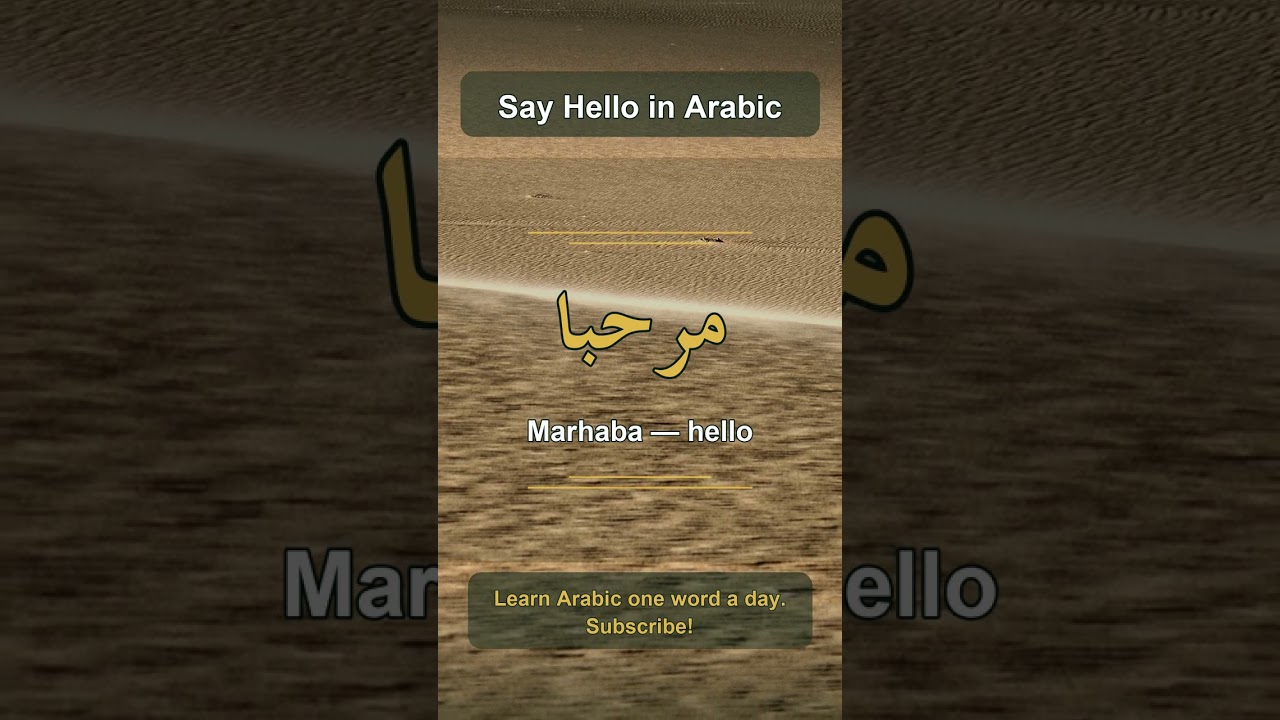 Say Hello in Arabic | Arabic: مَرْحَبًا (Marhaba) #shorts