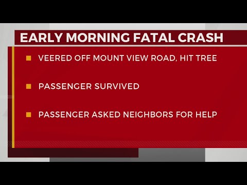 20-year-old Nashville man killed in single-vehicle Mt. View Road crash