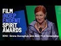 Emma Donoghue wins Best First Screenplay for Room at the 2016 Film Independent Spirit Awards