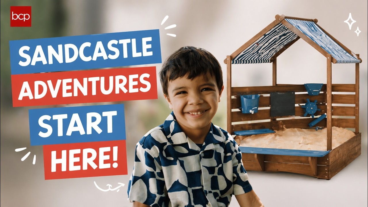 Deluxe Wooden Sandbox with Canopy & Water Table for Kids – Best