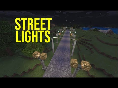 Street Light and Lamp Ideas - Minecraft How to Infrastructure Tutorials Episode 1