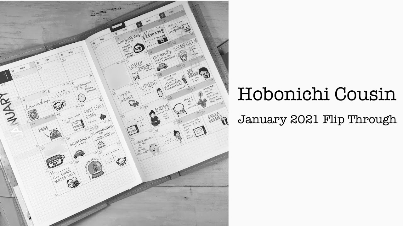 Hobonichi Cousin | January 2021 Flip Through