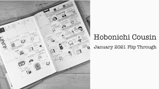 Hobonichi Cousin | January 2021 Flip Through