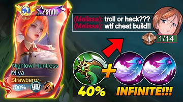 GLOBAL MIYA WTF ATTACK SPEED BUILD! INFINITE SPEED HACK?😱(must try) Top 1 Global Miya Gameplay 2025!