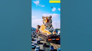 Massive Mixer Truck vs Gaint Tiger Crash Caught in VFX! A Visual Feast #VFX #ViralShorts #Trending