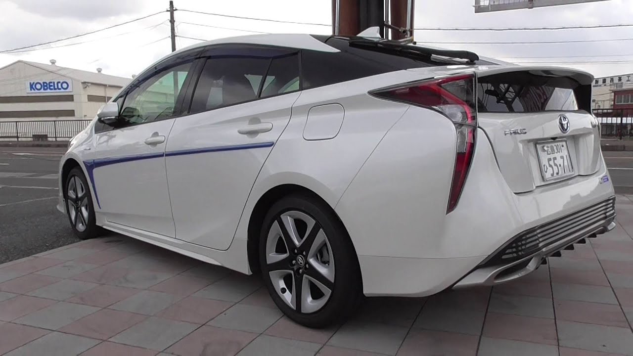 トヨタ新型 4代目 プリウス エアロパッケージ ブルーコーディネイトスタイル外観 ホワイト Toyota Prius Aero Package Blue Coodinate Style Youtube